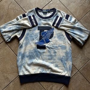 Limited Edition M Indigo Tye-dye P Wing Stadium Crewneck Sweatshirt